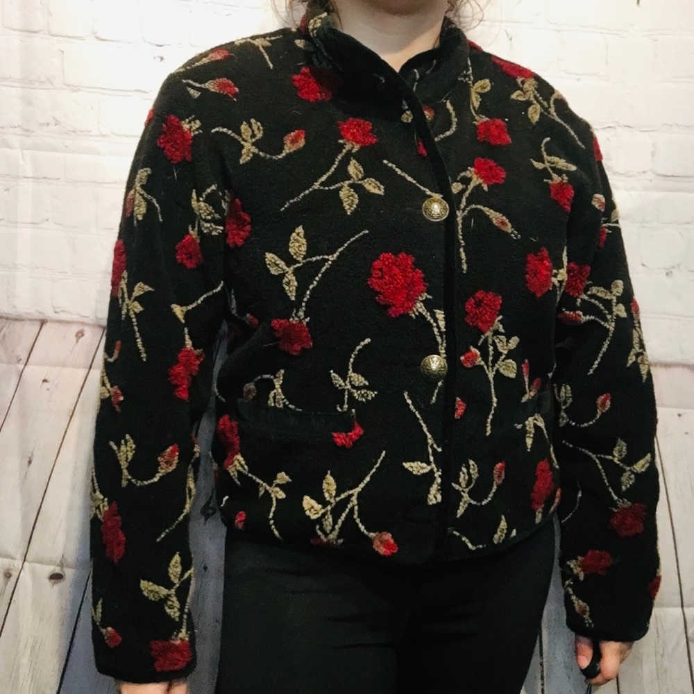 Furry faux wool jacket